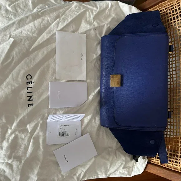 Authentic Celine Blue Trapeze Bag (Size Small) - Purchased in Paris 6eme in 2015 - Picture 14 of 15